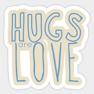 HUGS are LOVE 06blue Sticker